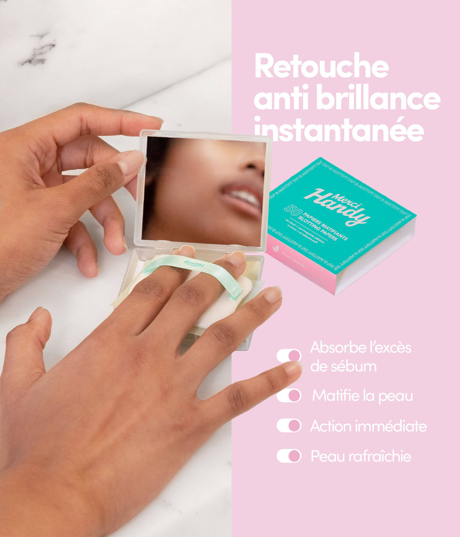 Papiers Matifiants + Recharge 150 feuilles
