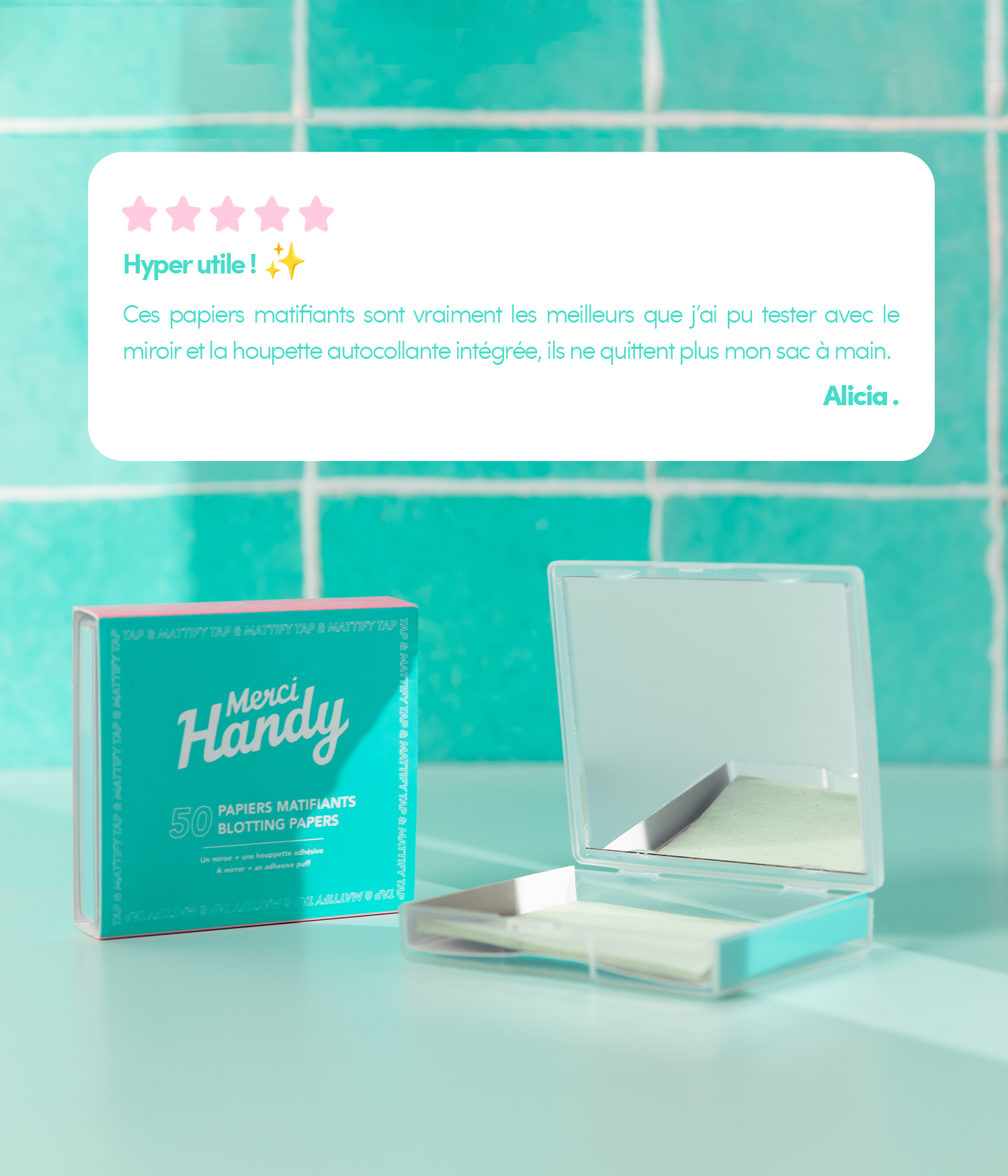 Papiers Matifiants + Recharge 150 feuilles